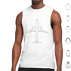 Airbus A320 Blueprint Tank Tops Print Cotton A 320 A321 A319 A 321 A 319 Airbus Aviation Flying Flight Travel Aviation