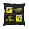 Vibrant Aviation Arrivals And Departures Pillow Cover Home Decorative 3D Printing Airplane Airport Cushion Cover for Living Room