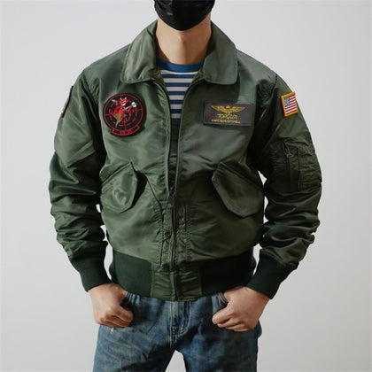 Mive Top Gun: Maverick Cosplay Costume Men Pilot Nylon Jacket American Airforce Uniform Military Style Aviation Coat