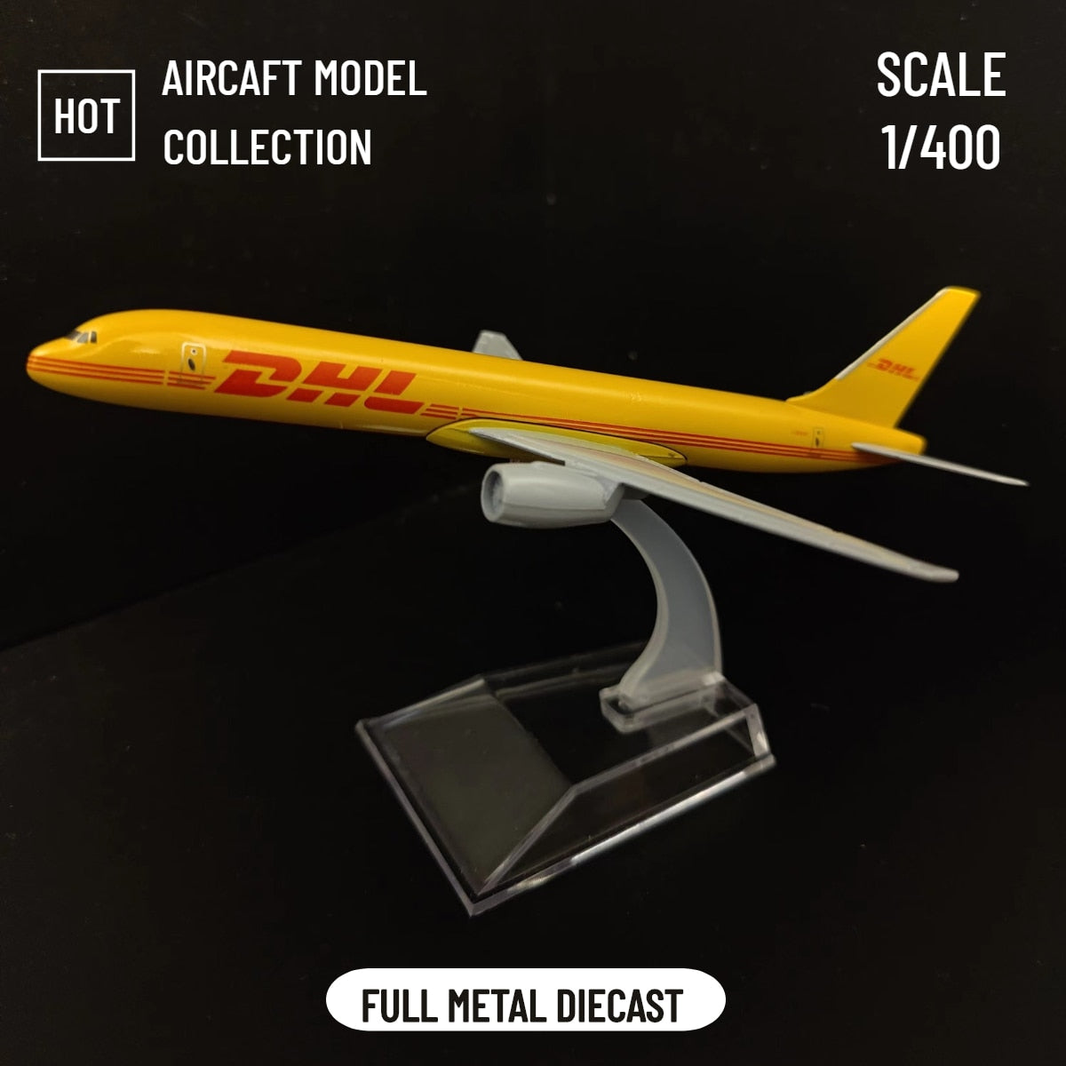 Scale 1:400 Metal Aircraft Replica 15cm DHL Cargo Boeing 757 Model Aviation Collectible Diecast Miniature Ornament Souvenir Toys