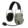 AMP HeadSet Tactical Headphone Head & Helmet-Mounted Pickup Noise Reduction Military Aviation Communication Headphone