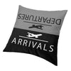 Vibrant Aviation Arrivals And Departures Pillow Cover Home Decorative 3D Printing Airplane Airport Cushion Cover for Living Room