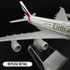 Scale 1:400 Metal Aircraft Replica 15cm Emirates Airlines Model Aviation Diecast Miniature Educational Kids Toy for Children Boy