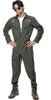 Mens Top Shot Pilot Flight Suit Aviator Maverick Uniform Gun Costume Space Astronaut Spaceman Jumpsuit Fancy Dress