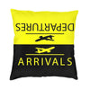 Vibrant Aviation Arrivals And Departures Pillow Cover Home Decorative 3D Printing Airplane Airport Cushion Cover for Living Room