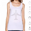 Airbus A320 Blueprint Tank Tops Print Cotton A 320 A321 A319 A 321 A 319 Airbus Aviation Flying Flight Travel Aviation