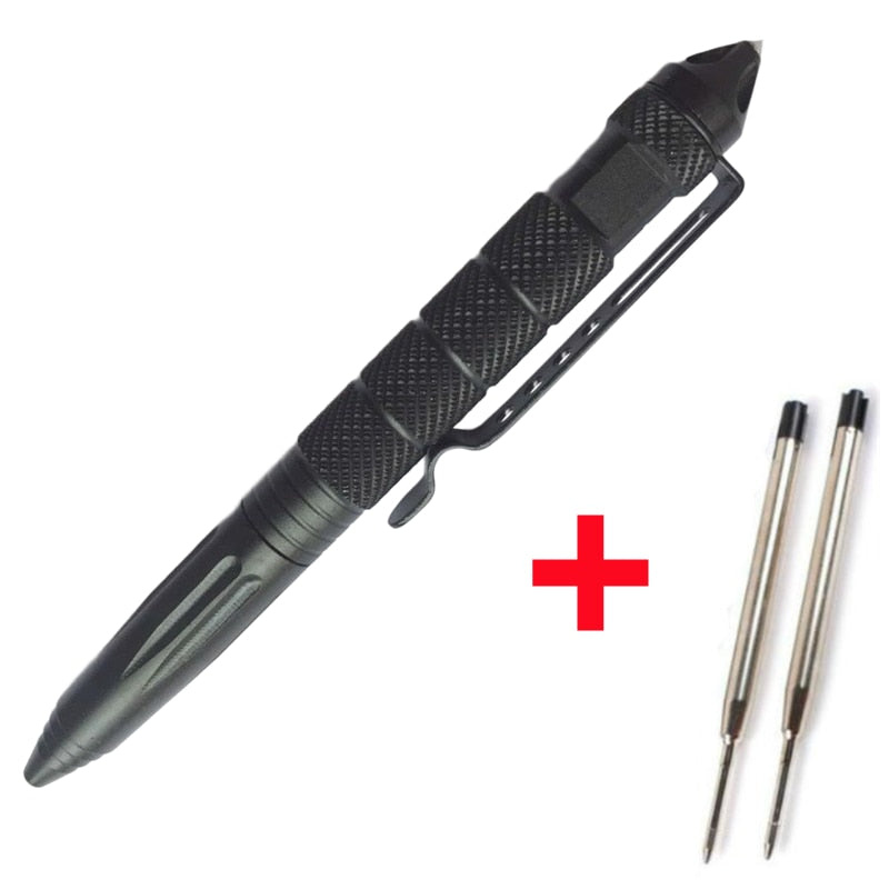Portable Tactical Pen Self Defense Pen Aviation Aluminum Emergency Glass Breaker Pen Security Protection Survival EDC Multitool