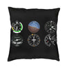 Vibrant Aviation Arrivals And Departures Pillow Cover Home Decorative 3D Printing Airplane Airport Cushion Cover for Living Room