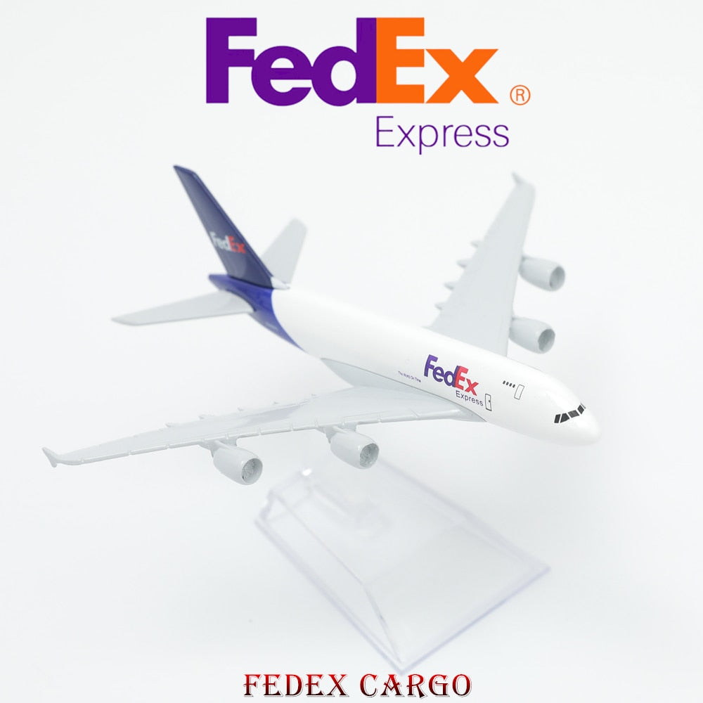 Scale 1:400 Metal Aircaft Replica Fedex Cargo Airplane Diecast Model 15cm World Aviation Collectible Miniature Toys for Boys