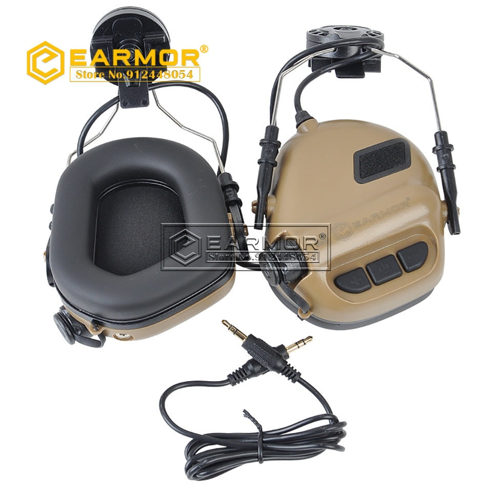 OPSMEN EARMOR M31H MOD3 Tactical Headset Noise Canceling Hearing Protection Softair Aviation Headphone for FAST MT Helmets