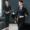 Aviation Uniform Set Women Jacket Pant Pilot Captain Uniforms Flight Attendant Suit Hotel Sales Manager Professional Workwear