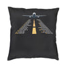 Vibrant Aviation Arrivals And Departures Pillow Cover Home Decorative 3D Printing Airplane Airport Cushion Cover for Living Room