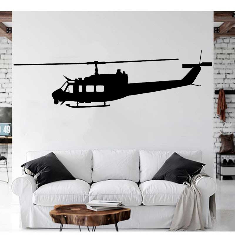 Military Aviation Sticker Bell 412 Helicopter Room Bedroom Car Decor Vinyl Wall Sticker
