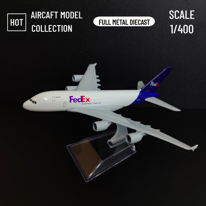 Scale 1:400 Metal Aircaft Replica Fedex Cargo Airplane Diecast Model 15cm World Aviation Collectible Miniature Toys for Boys