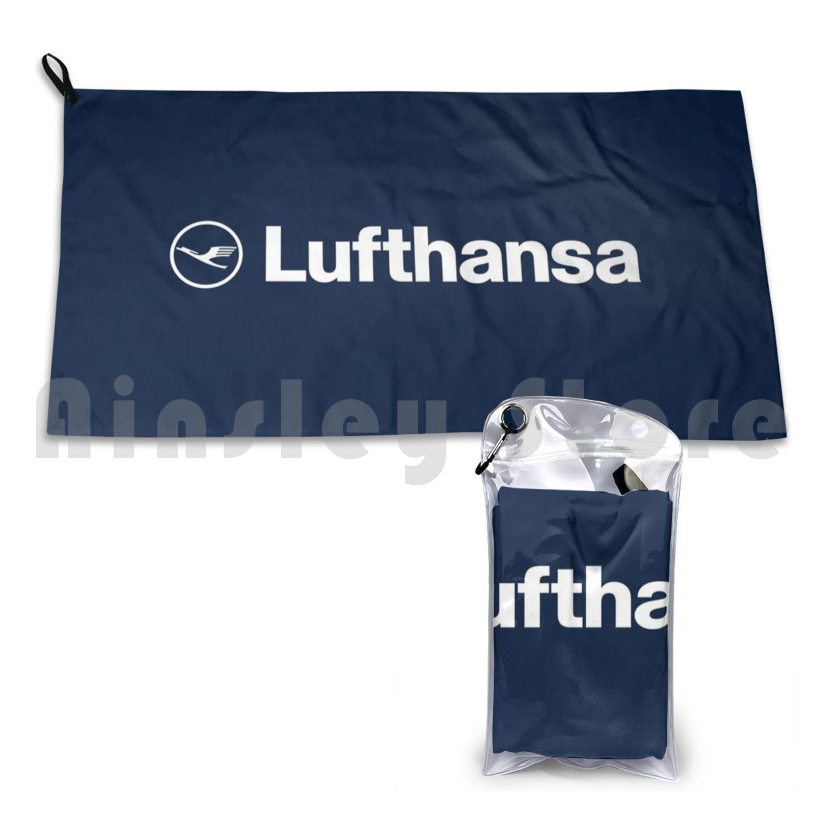 Lufthansa Bath Towel Beach Cushion Lufthansa Aviation Jet Plane Pilot Captain Stripes Airways Boeing Airbus