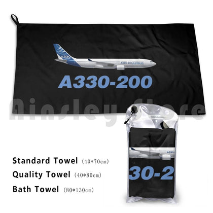 Airbus A330-200 Bath Towel Beach Cushion Aviation Pilot Airplane Plane Flying Flight Fly Avgeek Boeing