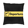 Vibrant Aviation Arrivals And Departures Pillow Cover Home Decorative 3D Printing Airplane Airport Cushion Cover for Living Room