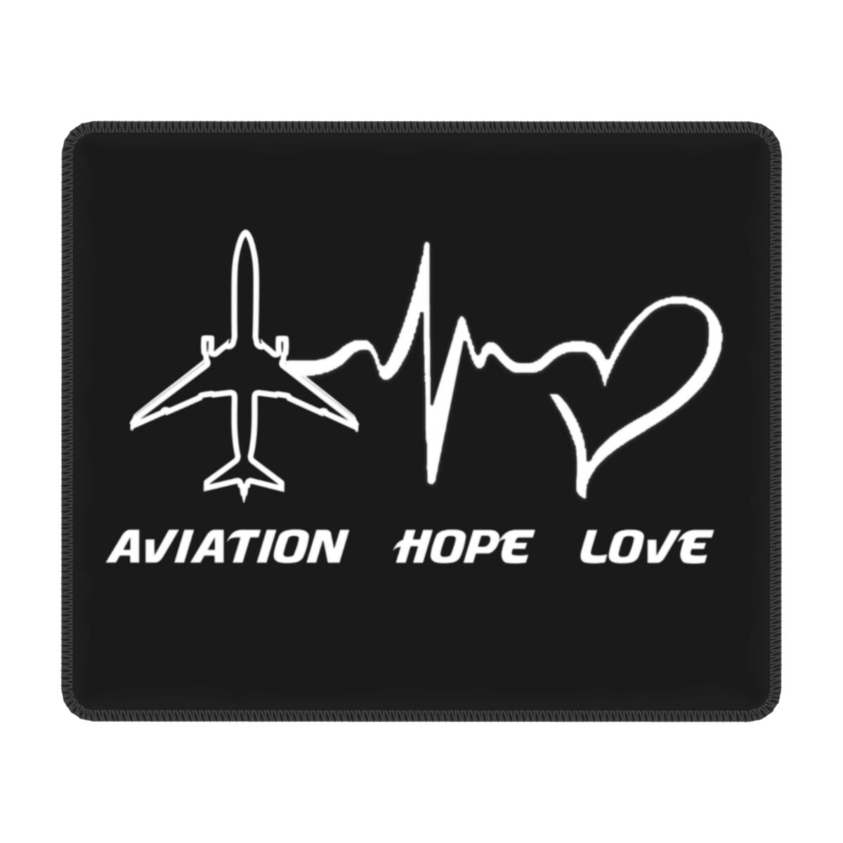 Aviation Hope Love Mouse Pad Gaming Mousepad Anti-Slip Rubber Base Airplane Pilot Aviator Air Fighter Office Desk Computer Mat