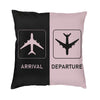 Vibrant Aviation Arrivals And Departures Pillow Cover Home Decorative 3D Printing Airplane Airport Cushion Cover for Living Room