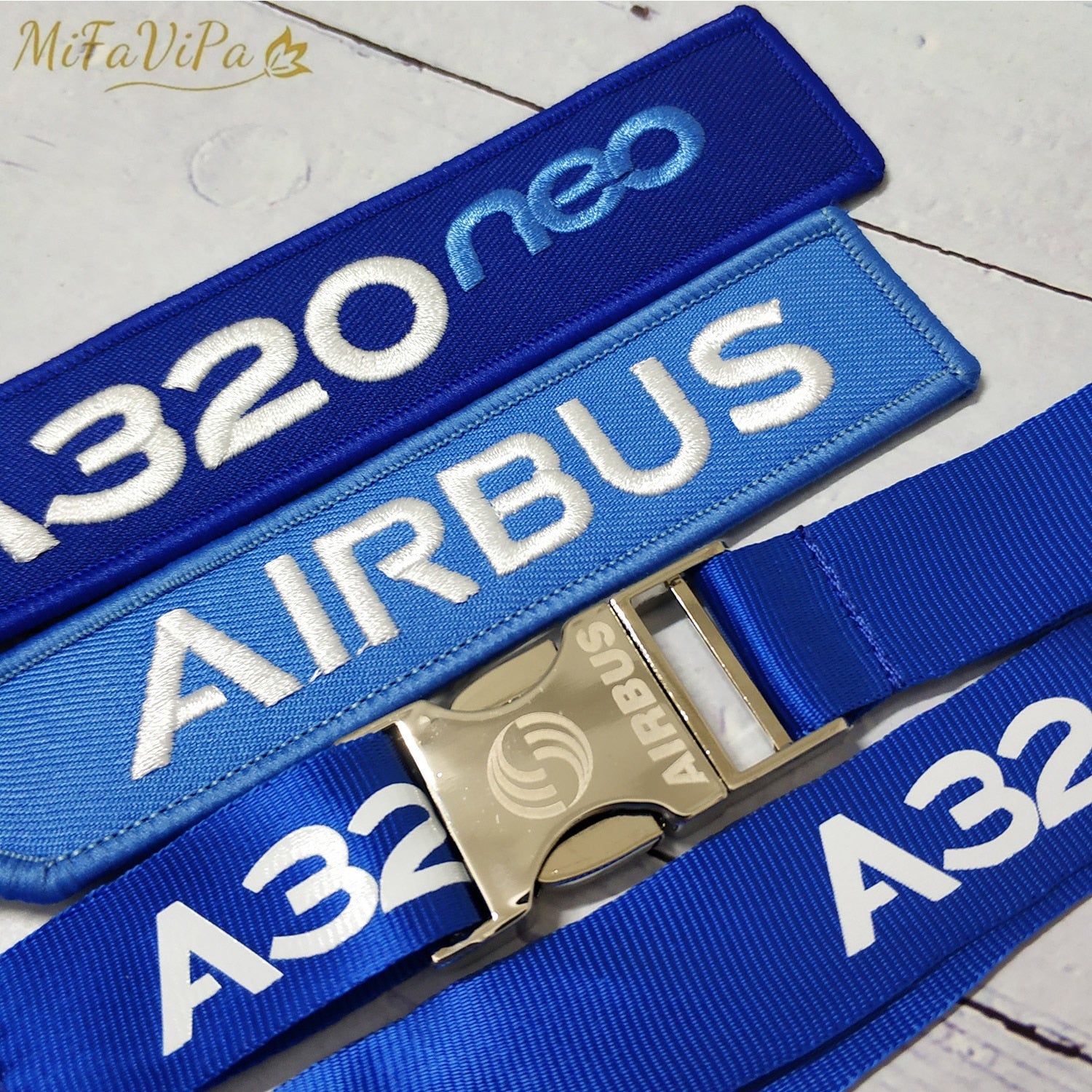 MiFaViPa 3 PCS Blue A320 Neo Lanyards Keychain Fashion Trinket Flight Crew Aviation Aircraft Gift Key Chain AIRBUS Sleutelhanger