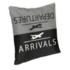 Vibrant Aviation Arrivals And Departures Pillow Cover Home Decorative 3D Printing Airplane Airport Cushion Cover for Living Room