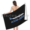 Airbus A330-200 Bath Towel Beach Cushion Aviation Pilot Airplane Plane Flying Flight Fly Avgeek Boeing