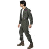 Mens Top Shot Pilot Flight Suit Aviator Maverick Uniform Gun Costume Space Astronaut Spaceman Jumpsuit Fancy Dress