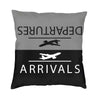 Vibrant Aviation Arrivals And Departures Pillow Cover Home Decorative 3D Printing Airplane Airport Cushion Cover for Living Room