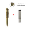 Outdoor Portable Anti-skid Glass Breaker Tactical Pen Multipurpose Aviation Aluminum Anti-skid Portable Self Defense Pen Tool