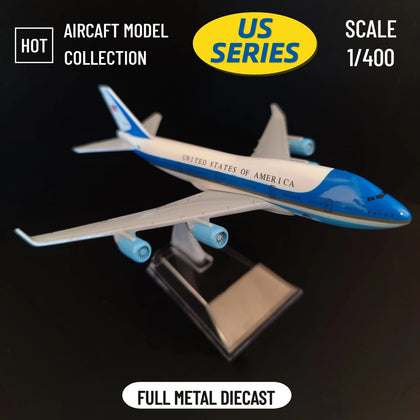 Scale 1:400 Metal Airplane Replica 15cm American President B747 Aircraft Boeing Model Aviation Collectible Diecast Miniature