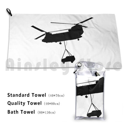 47 Chinook Custom Towel Bath Towel Chinook Boeing Army Aviation Helicopter Transport Flying Flight