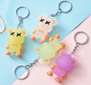 New cute yu cartoon doll aviator keychain creative color spaceman male and female couple bag pendant