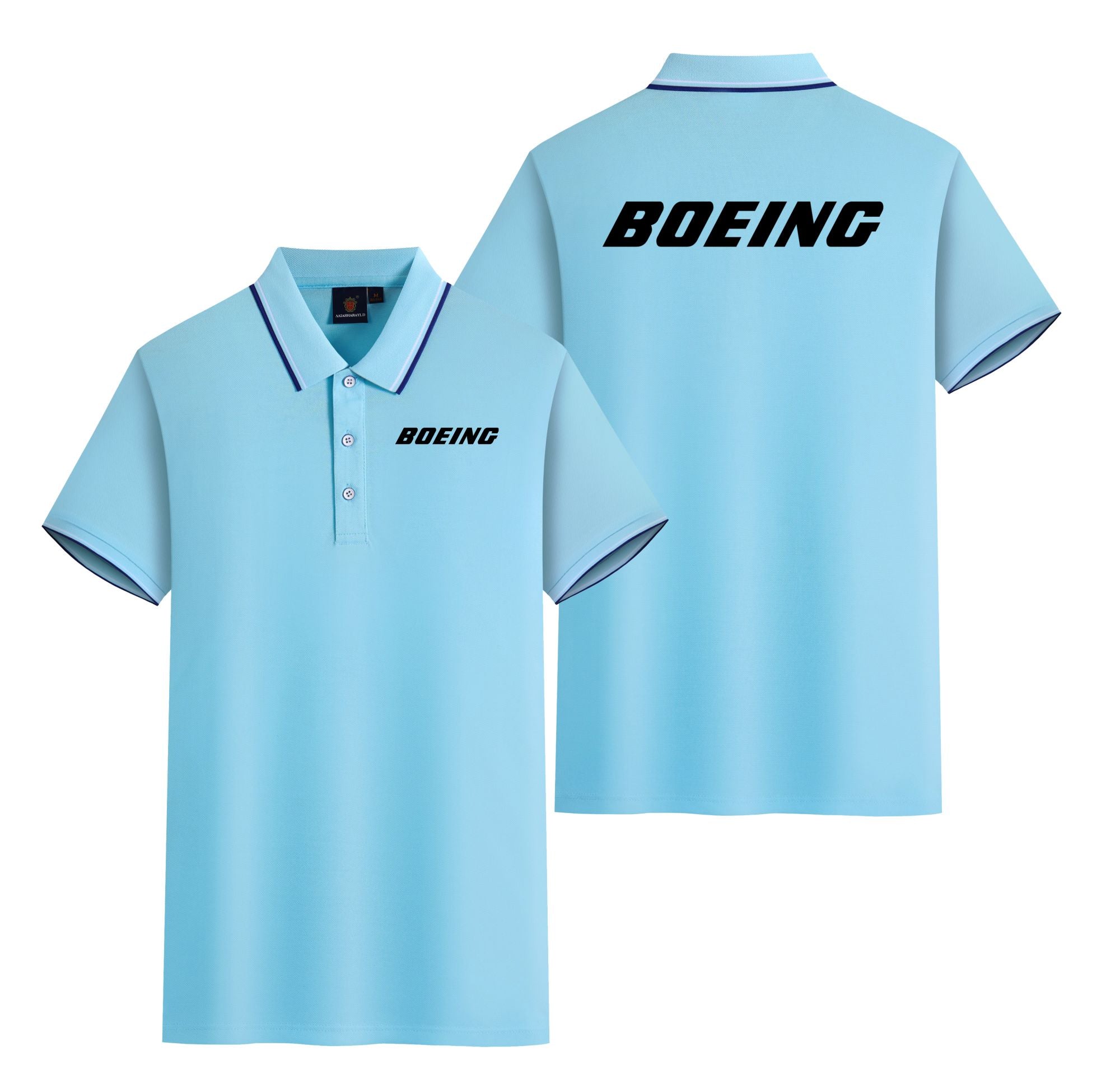 Boeing & Text Designed Stylish Polo T-Shirts (Double-Side)