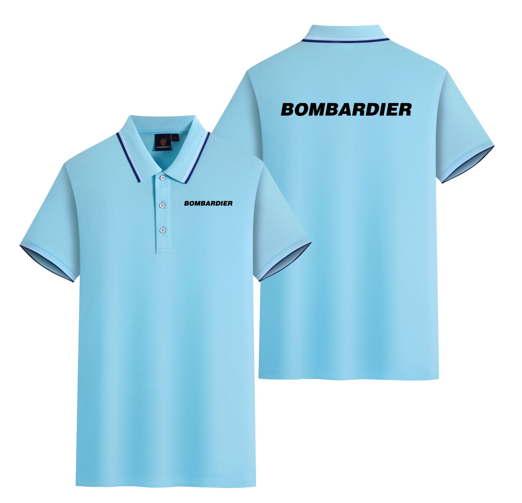 Bombardier & Text Designed Stylish Polo T-Shirts (Double-Side)
