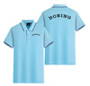 Special BOEING Text Designed Stylish Polo T-Shirts (Double-Side)