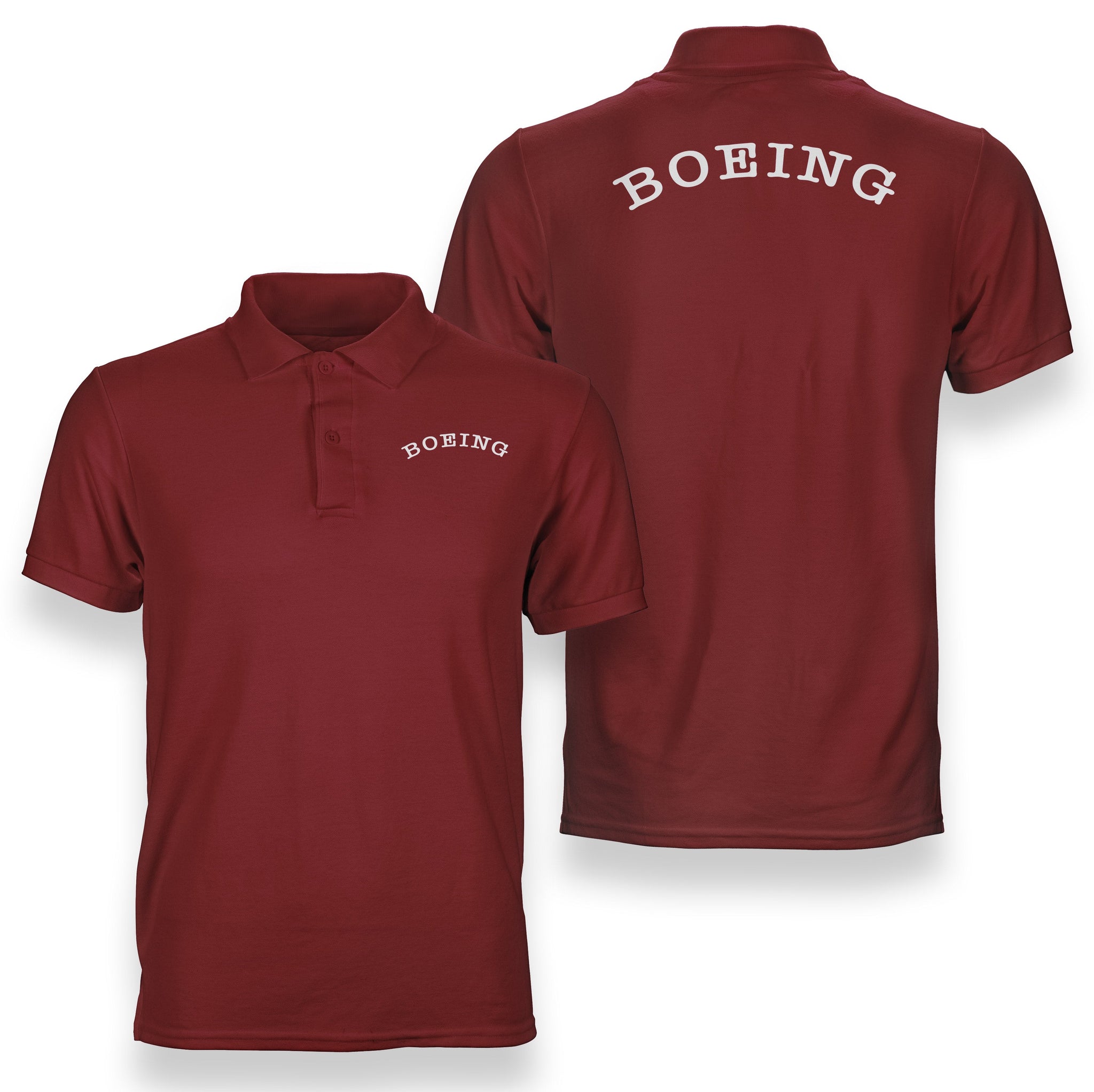 Special BOEING Text Designed Double Side Polo T-Shirts