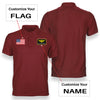 Custom Flag & Name with "Special Badge" Designed Polo T-Shirts