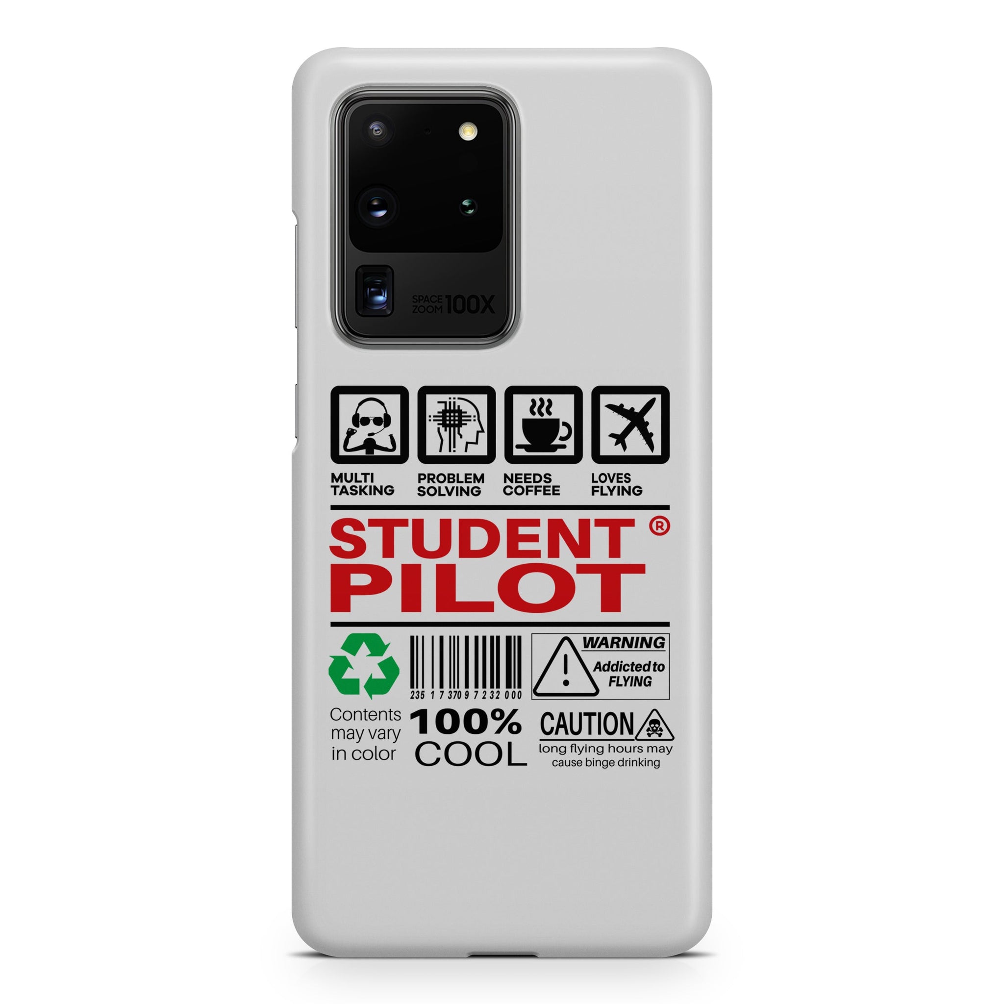 Student Pilot Label Samsung S & Note Cases