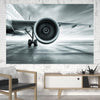 Super Cool Airliner Jet Engine Printed Canvas Posters (1 Piece)