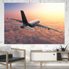 Super Cruising Airbus A380 over Clouds Printed Canvas Posters (1 Piece)