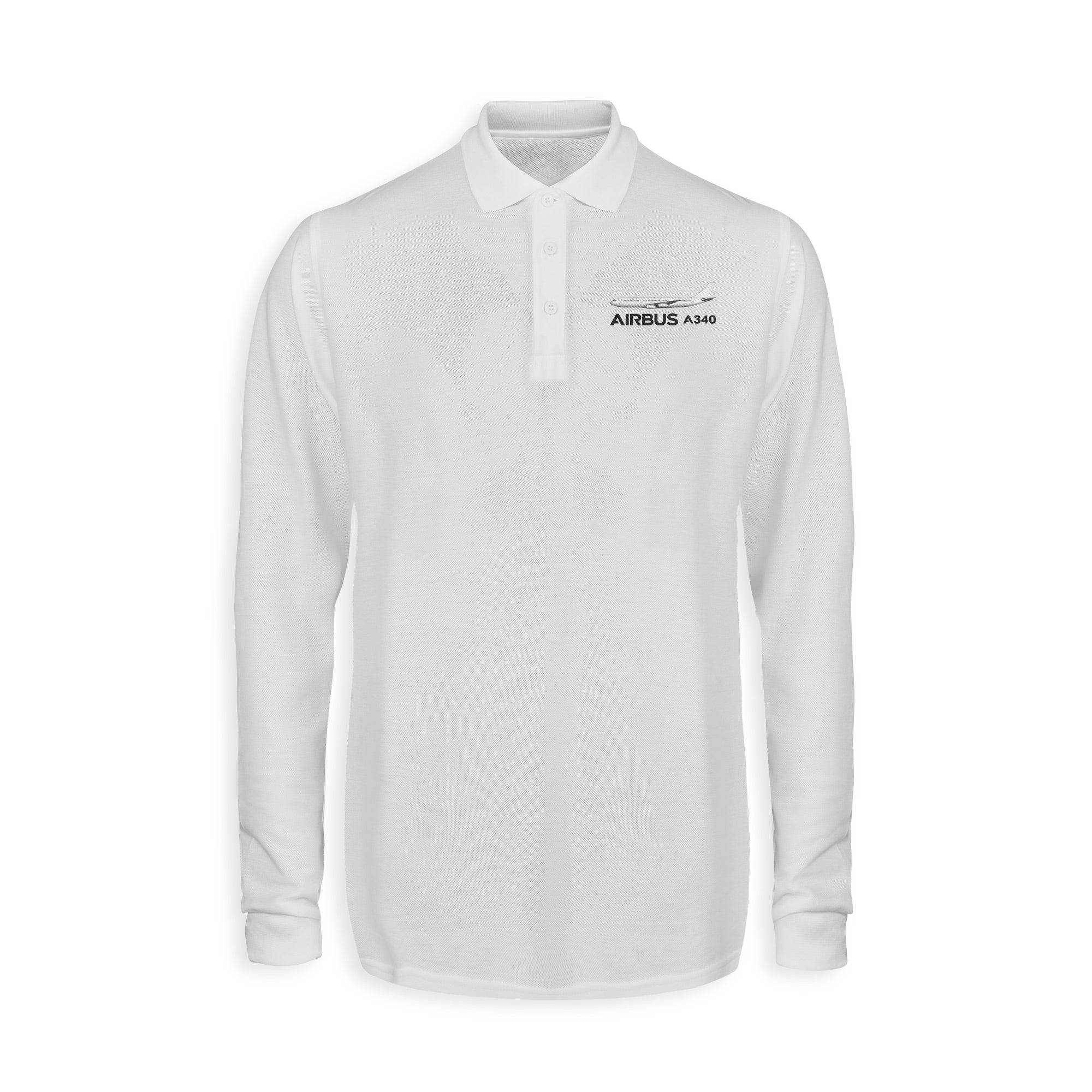 The Airbus A340 Designed Long Sleeve Polo T-Shirts