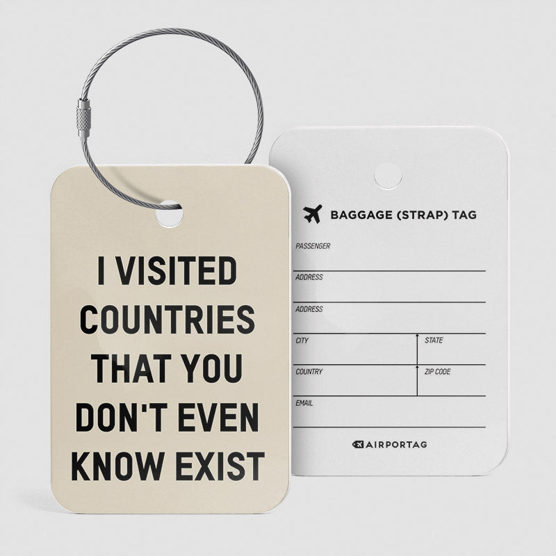 Visited Countries - Luggage Tag