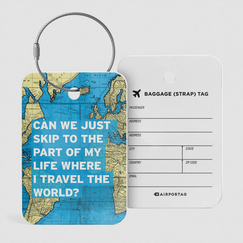 Can We Just - World Map - Luggage Tag
