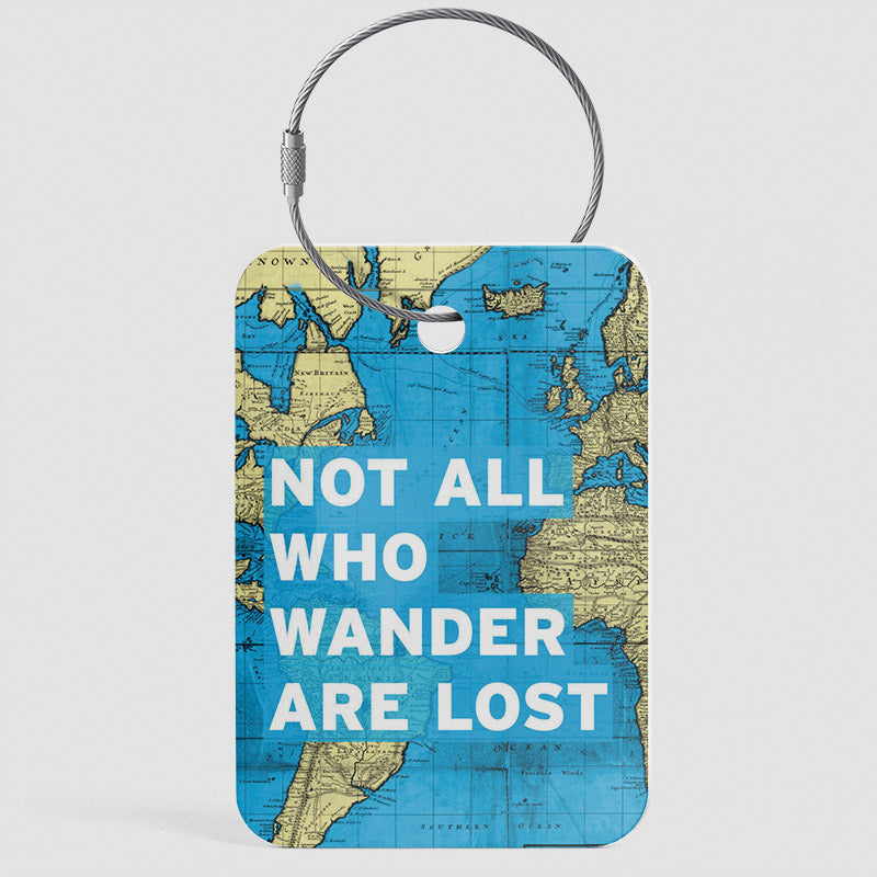 Not All Who - World Map - Luggage Tag