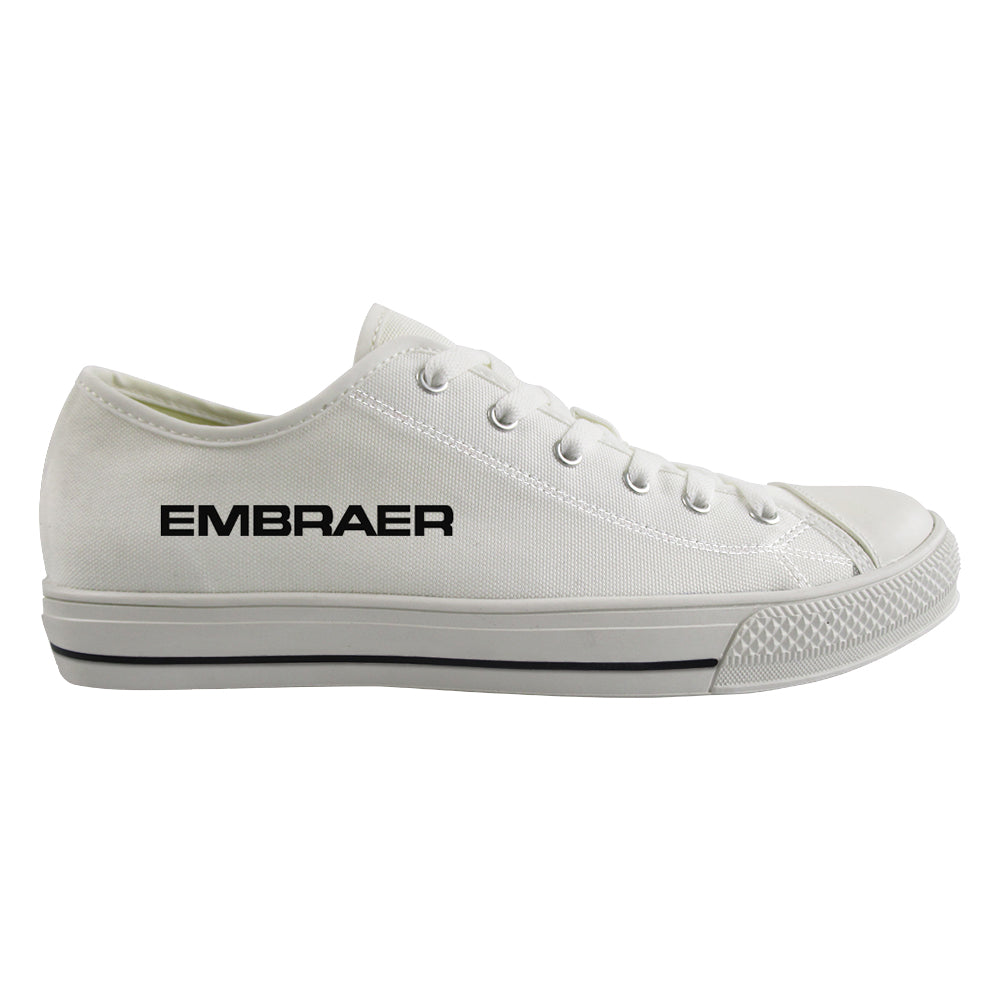 Embraer & Text Designed Canvas Shoes (Men)