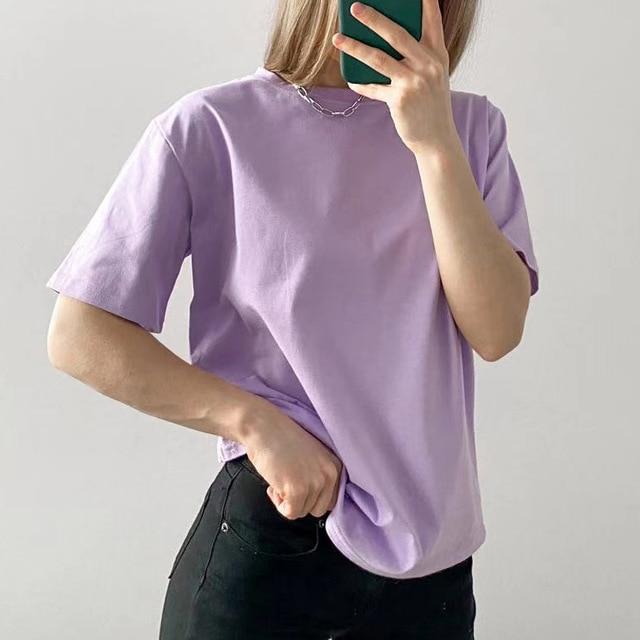 Basic Cotton T Shirt Women