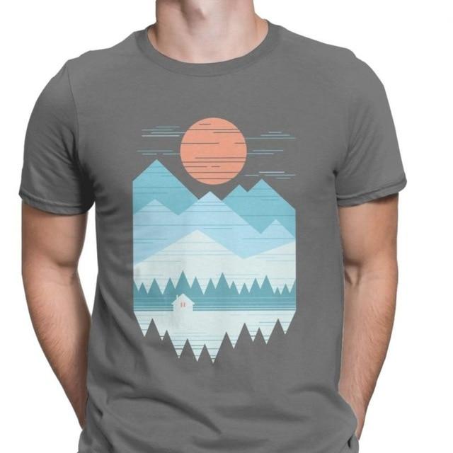 Cabin in The Snow T-Shirt Men