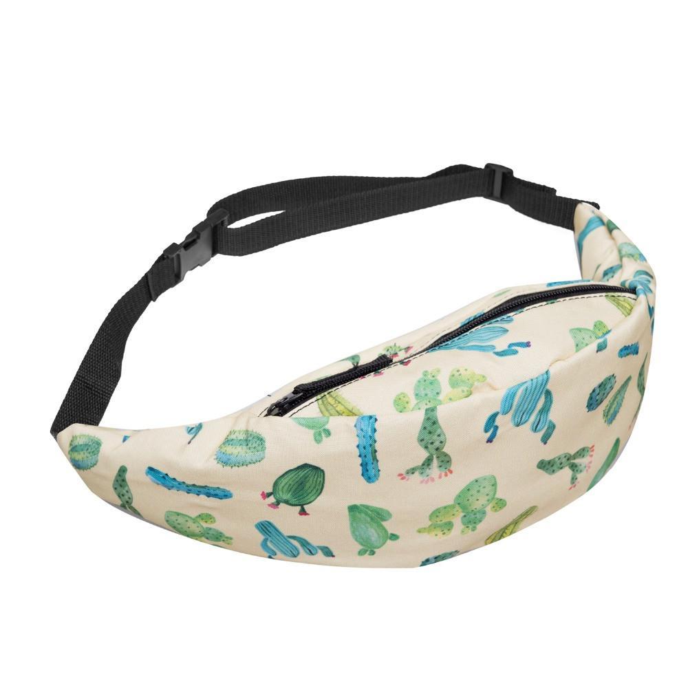 Cactus and Flowers Designed Waist Bag & Pack