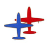 Colourful Airplanes Shaped Brooches