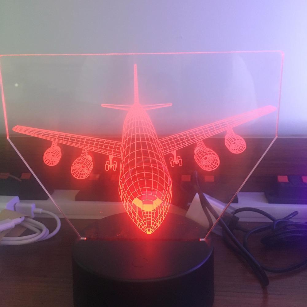 Face to Face with 4 Engine Aircraft Designed 3D Lamp
